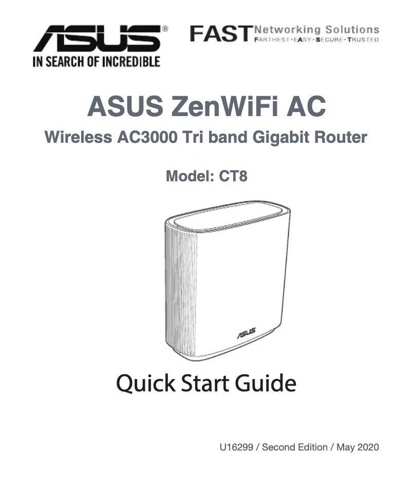 Page 1 de la notice Manuel utilisateur Asus ZenWiFi AC CT8