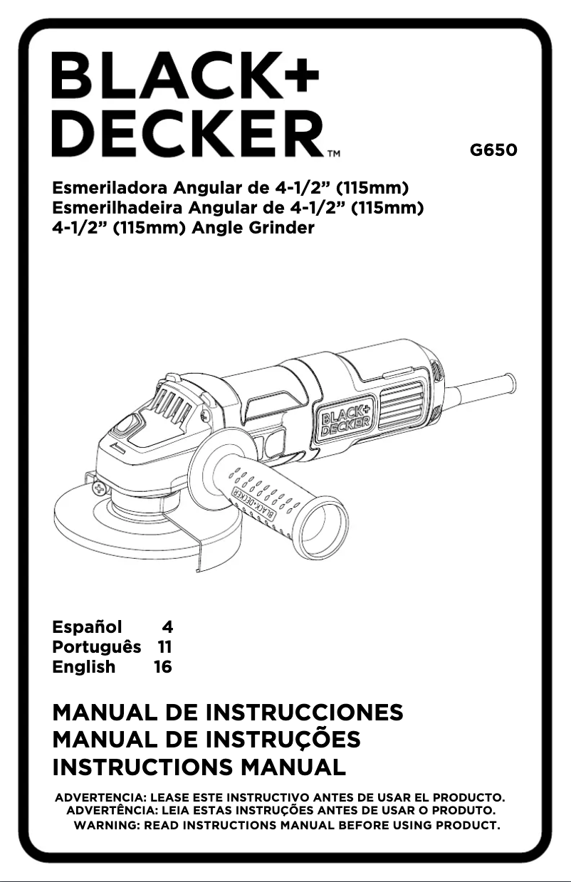 Image de la première page du manuel de l'appareil G650