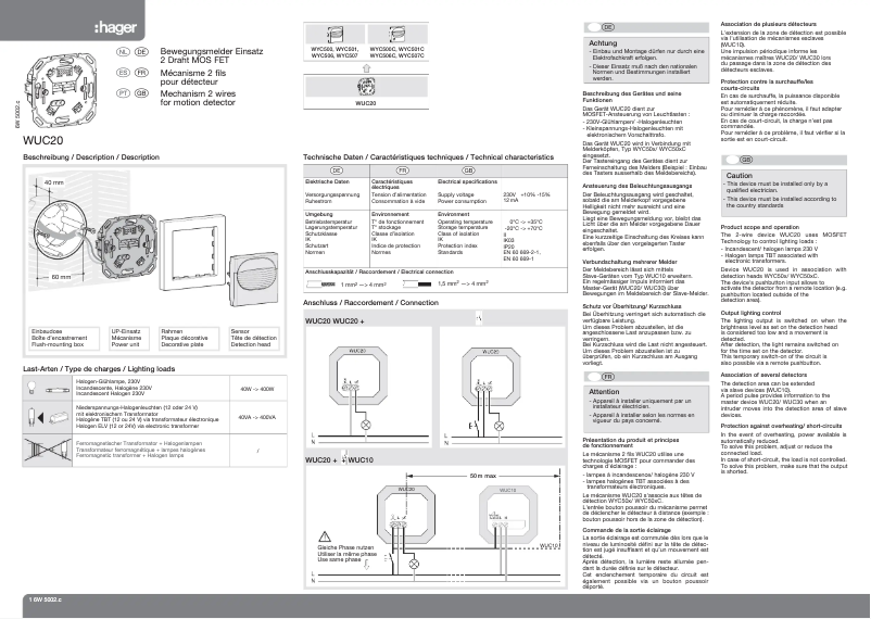 Image de la première page du manuel de l'appareil WUC21