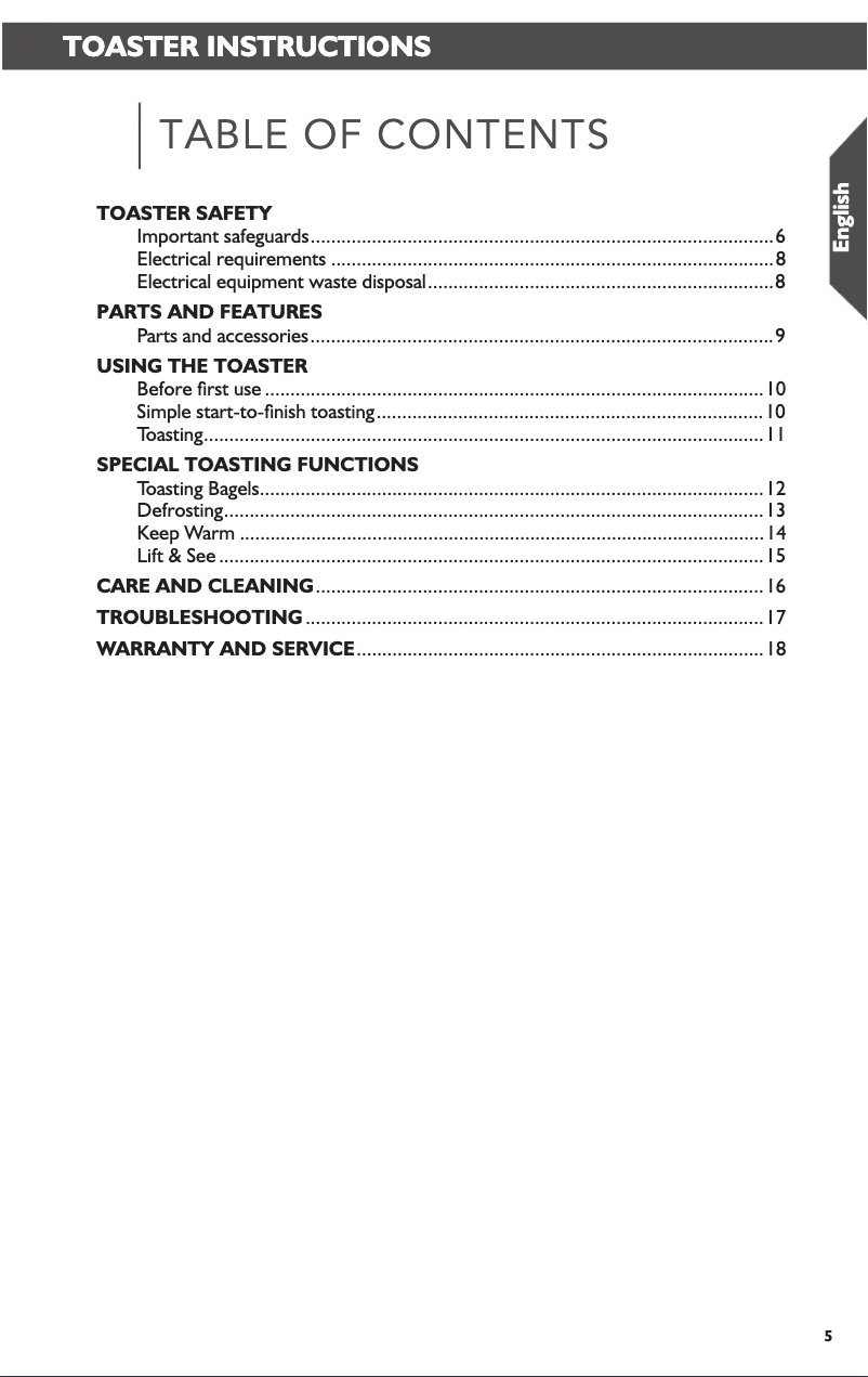 Image de la première page du manuel de l'appareil 5KMT4116