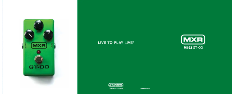 Page 1 de la notice Manuel utilisateur Dunlop GT-OD M193