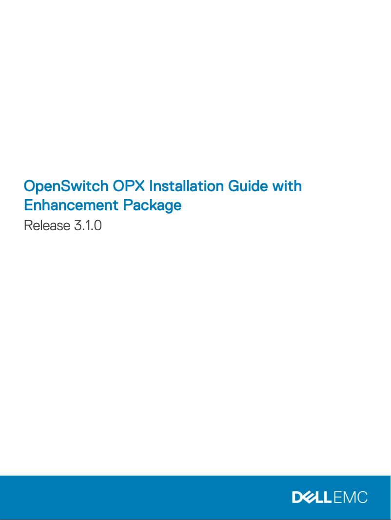 Page n°1 - Manuel utilisateur Dell OpenSwitch OPX