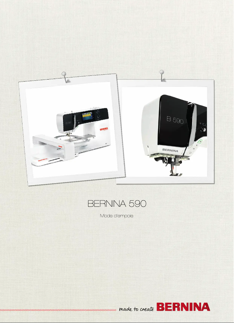 Page n°1 - Manuel utilisateur Bernina 590 Crystal Edition