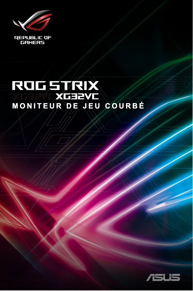 Page 1 de la notice Manuel utilisateur Asus ROG Strix XG32VC