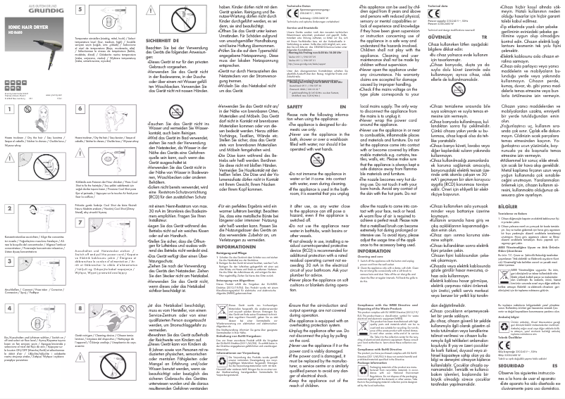 Page 1 de la notice Manuel utilisateur Grundig HD 8680