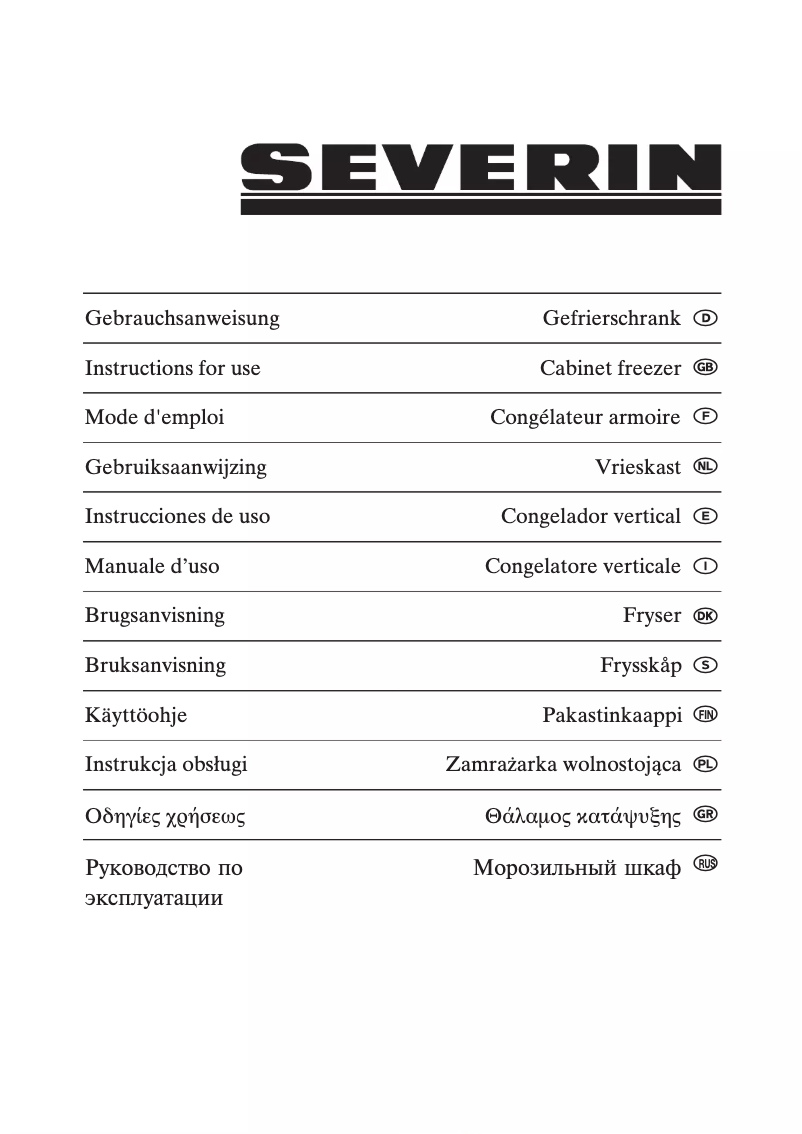 Page n°1 - Manuel utilisateur Severin KS 9830