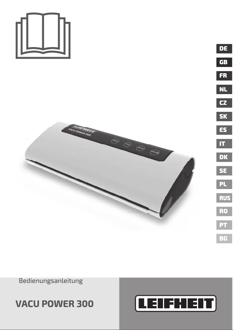 Image de la première page du manuel de l'appareil Vacu Power 300