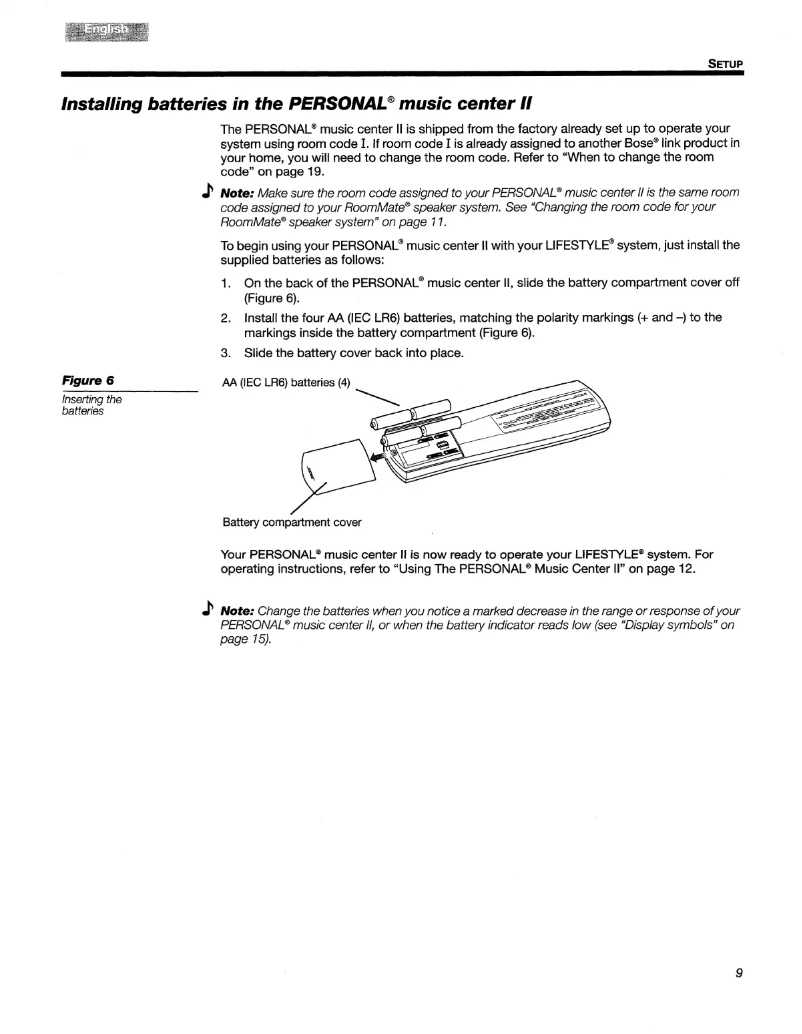 Page 1 de la notice Manuel utilisateur Bose Personal Music Center II Remote RC48S2