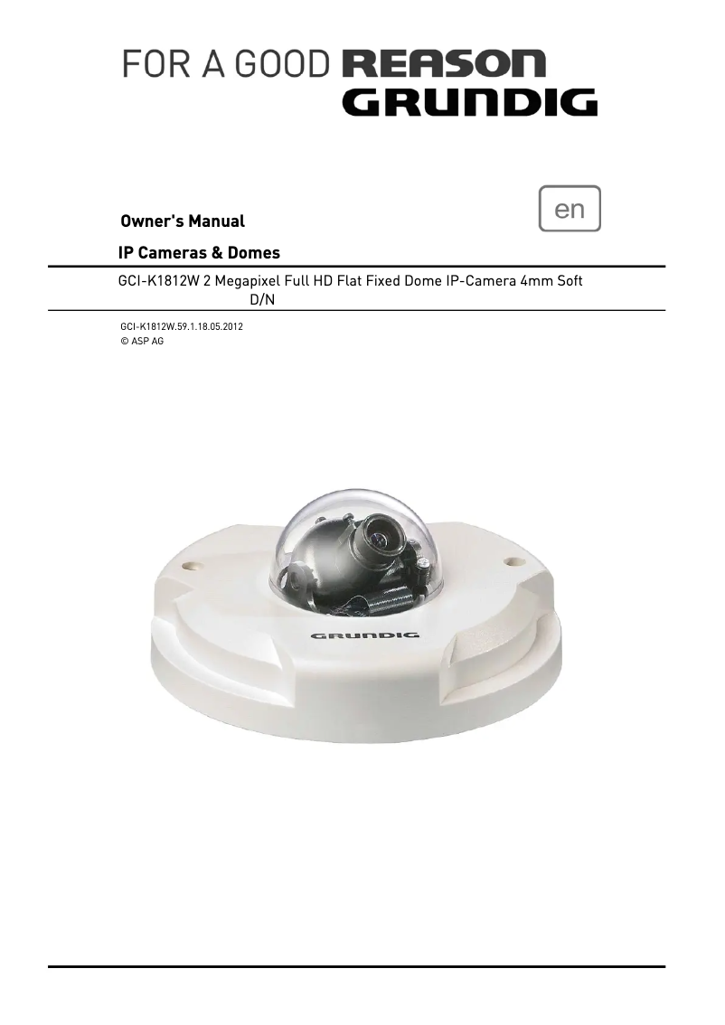 Image de la première page du manuel de l'appareil GCI-K1812W