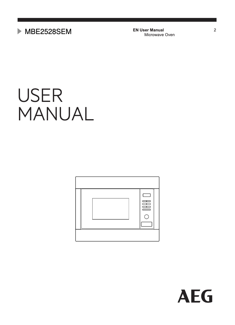 Image de la première page du manuel de l'appareil MBE2528SEM