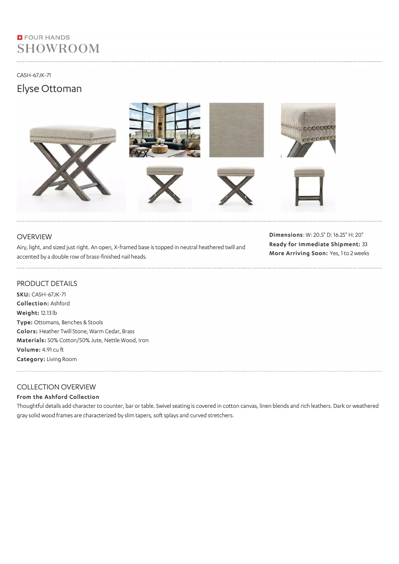 Page 1 of the manual User Manual Four Hands CASH-67JK-71