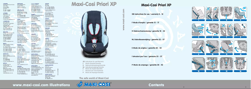 Image de la première page du manuel de l'appareil Priori XP
