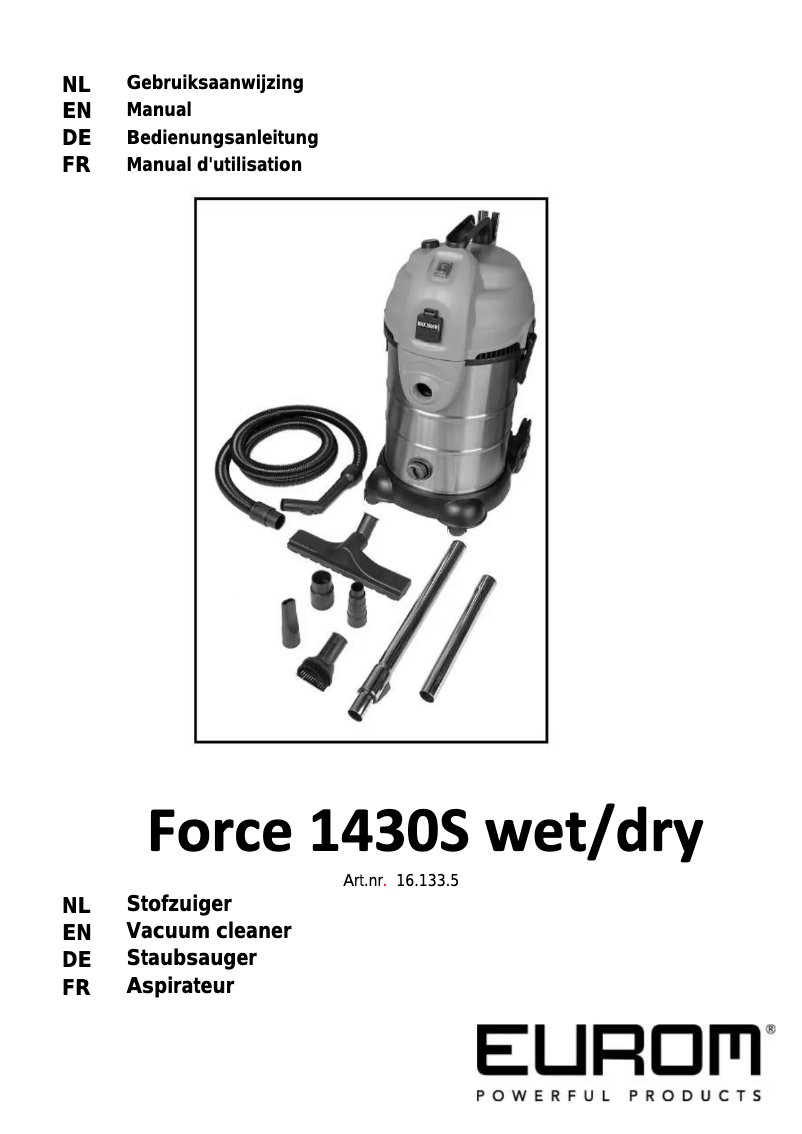 Página 1 del manual Manual de usuario Eurom Force 1430S