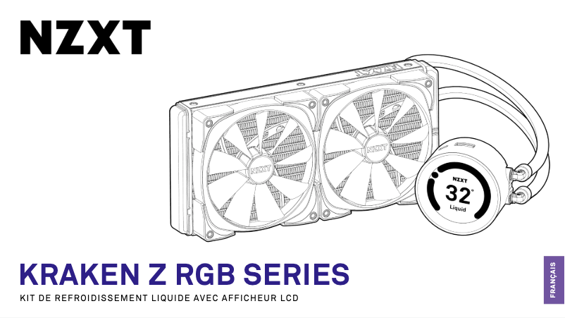 Page 1 de la notice Manuel utilisateur NZXT Kraken X63 RGB