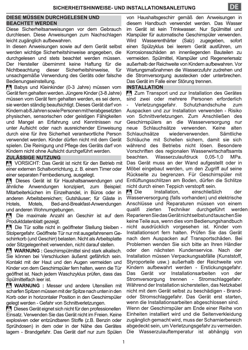 Page n°1 - Instructions de sécurité Whirlpool WBO 3T332 P X