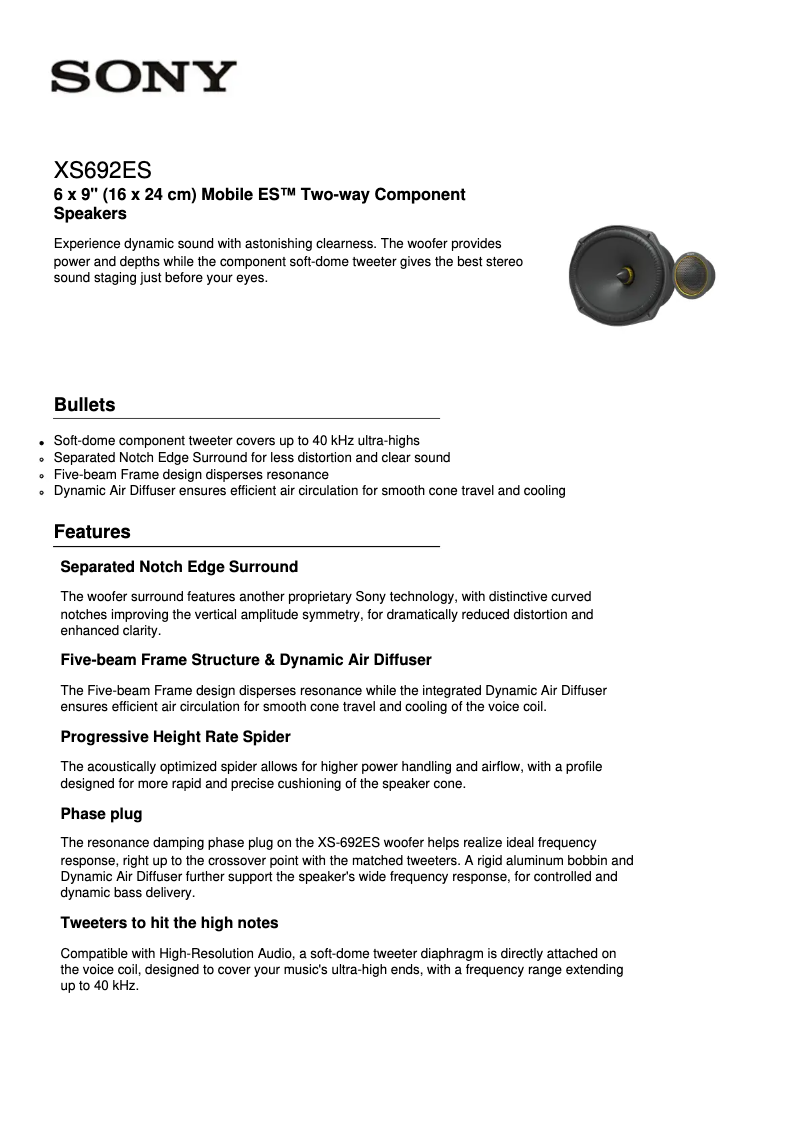 Image de la première page du manuel de l'appareil XS-692ES