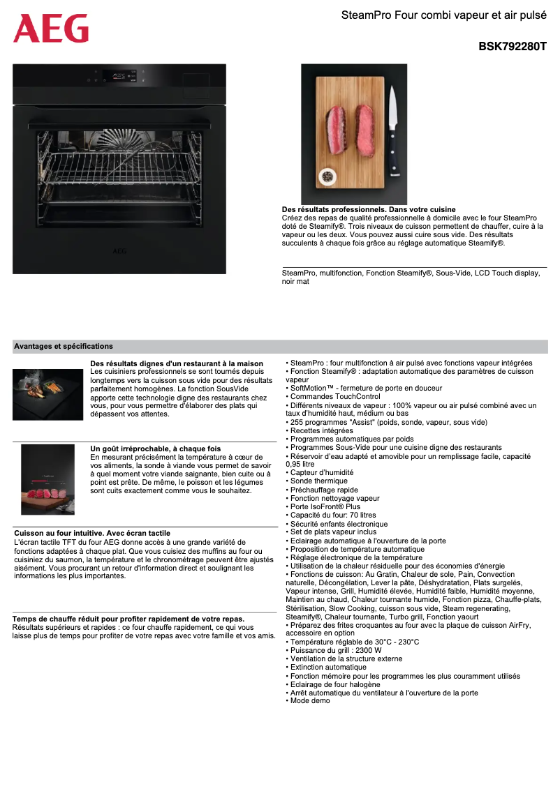 Imagen de la primera página del manual del dispositivo BSK792280T
