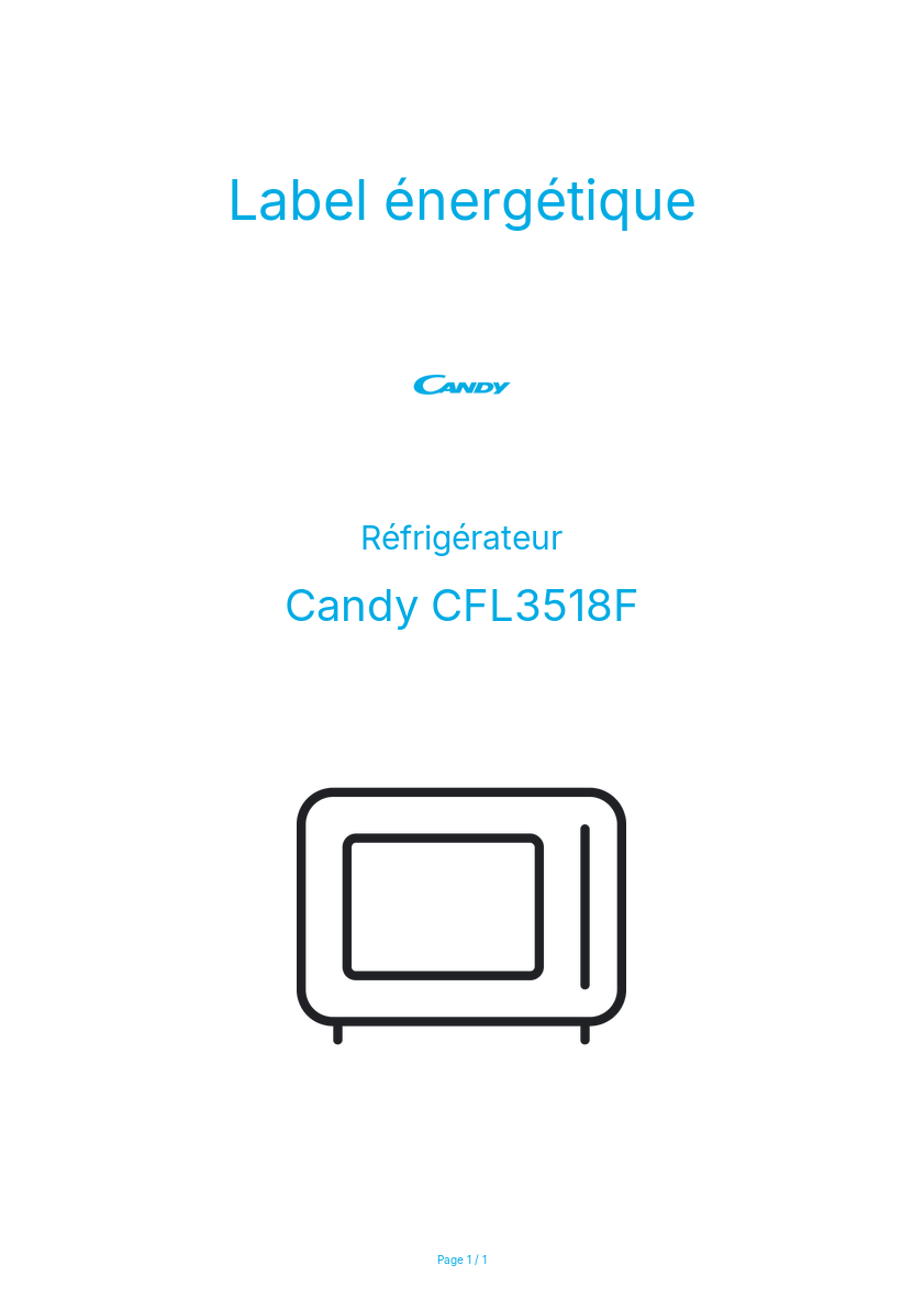 Image de la première page du manuel de l'appareil CFL3518F