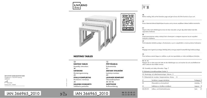 Page 1 de la notice Manuel utilisateur Livarno Lux IAN 366965