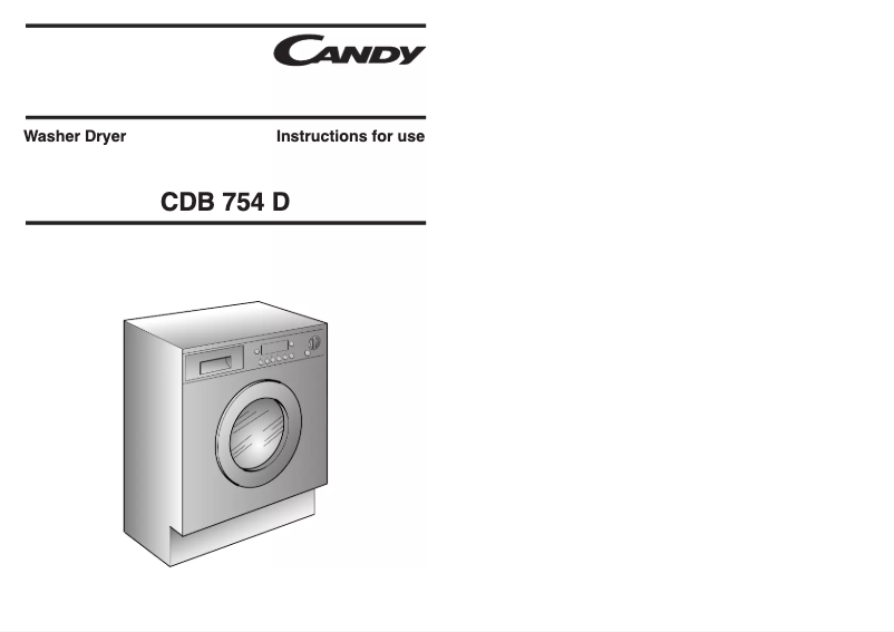 Image de la première page du manuel de l'appareil CDB 754D