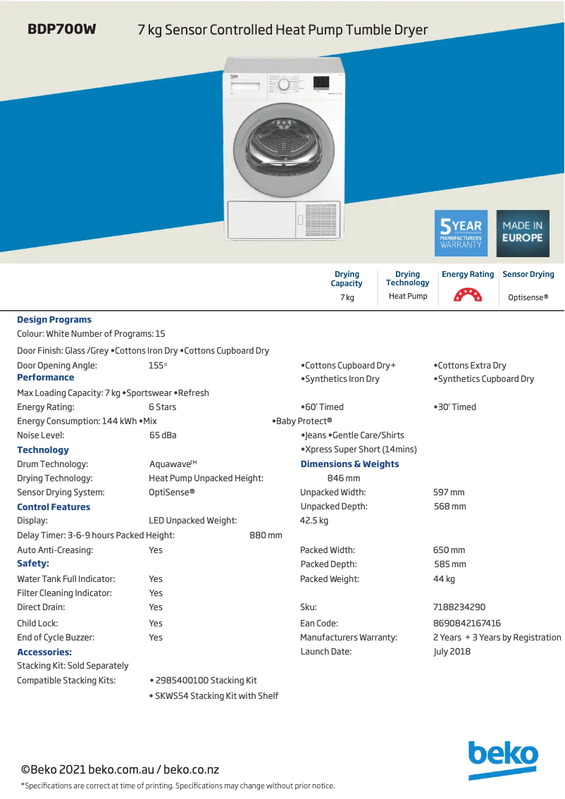 Image de la première page du manuel de l'appareil BDP700W