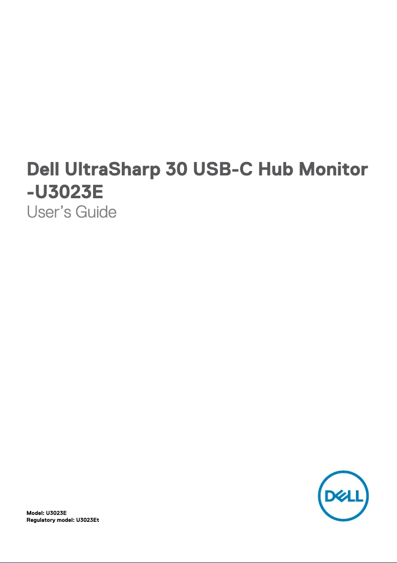Page n°1 - Manuel utilisateur Dell UltraSharp U3023E