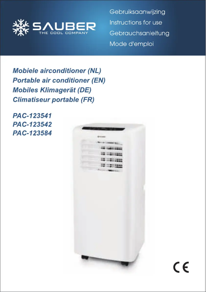 Page 1 de la notice Manuel utilisateur Sauber PAC-123542