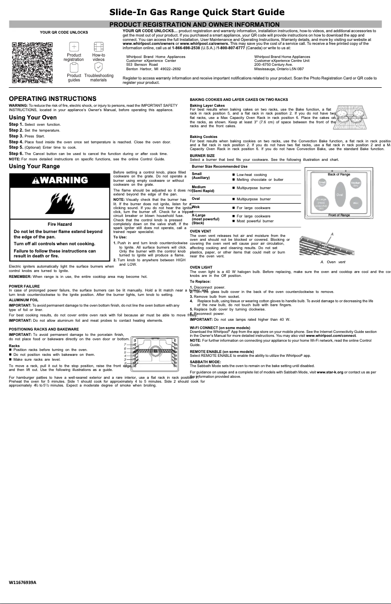 Página 1 del manual Guía de inicio rápido Whirlpool WEG750H0HV