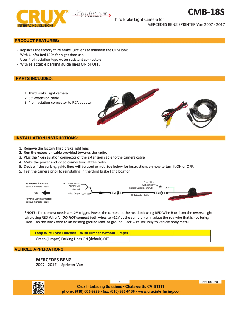 Página 1 del manual Manual de usuario CRUX CMB-18S