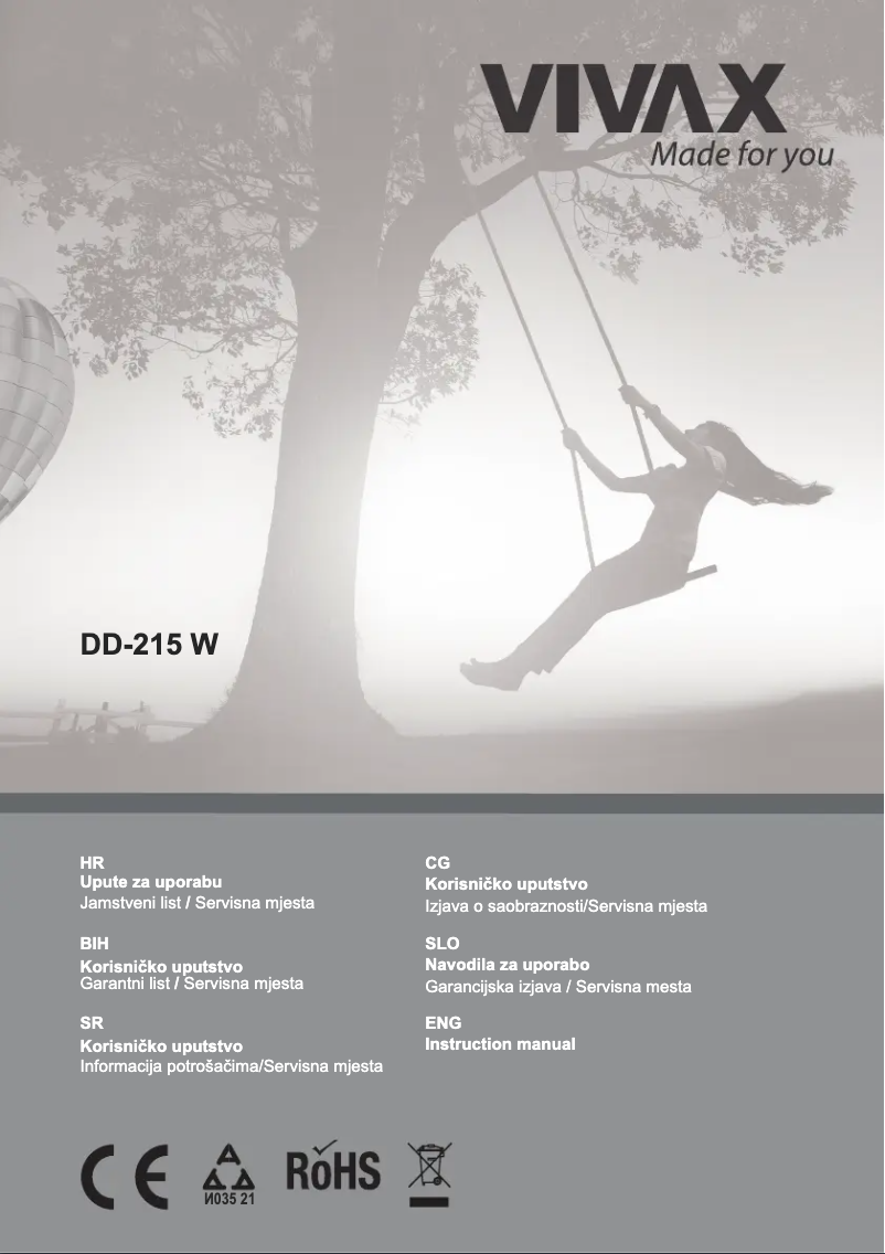 Page n°1 - Manuel utilisateur Vivax DD-215