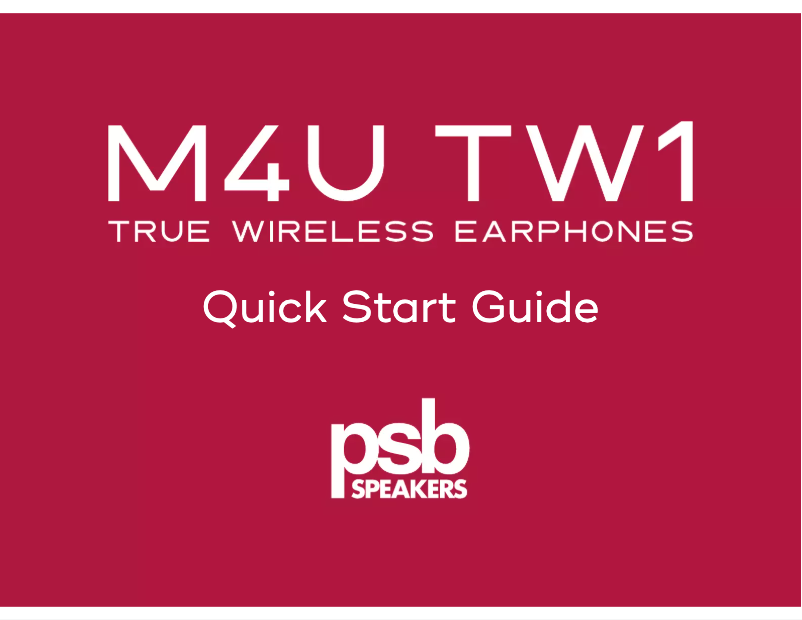 Page 1 of the manual User Manual PSB M4U TW1