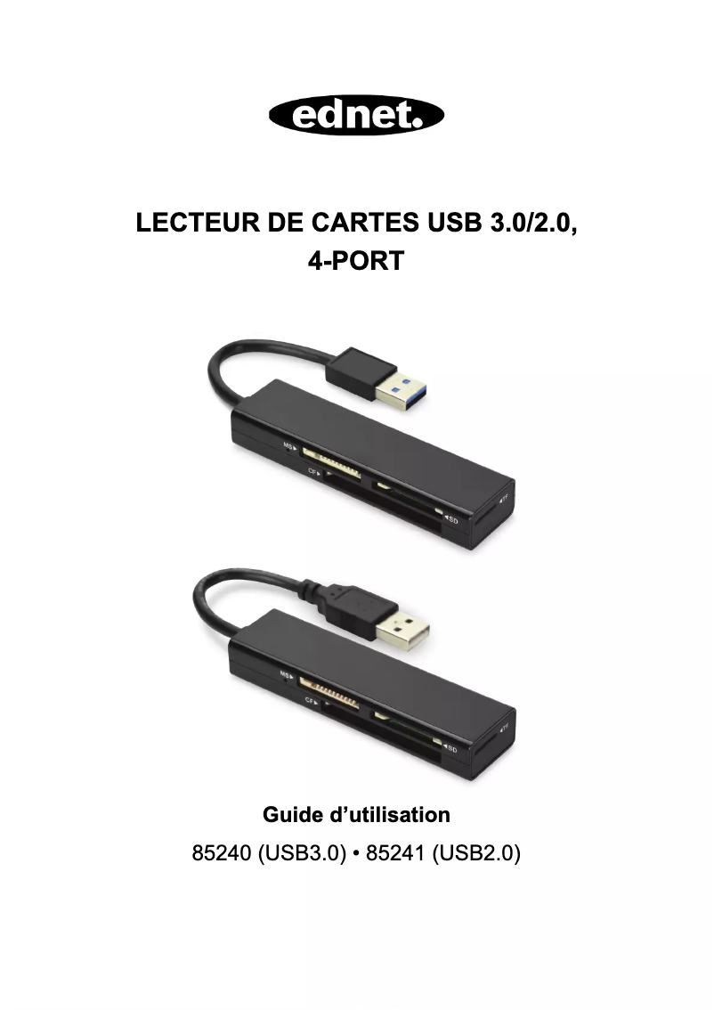 Page 1 de la notice Manuel utilisateur Ednet 85241