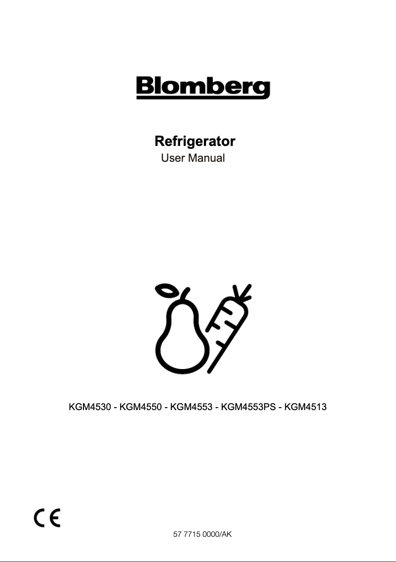 Page n°1 - Manuel utilisateur Blomberg KGM4553