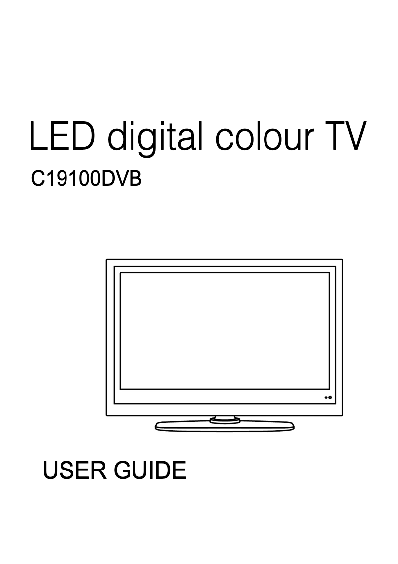 Image de la première page du manuel de l'appareil C19100DVB