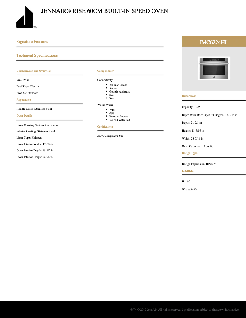 Image de la première page du manuel de l'appareil JMC6224HL