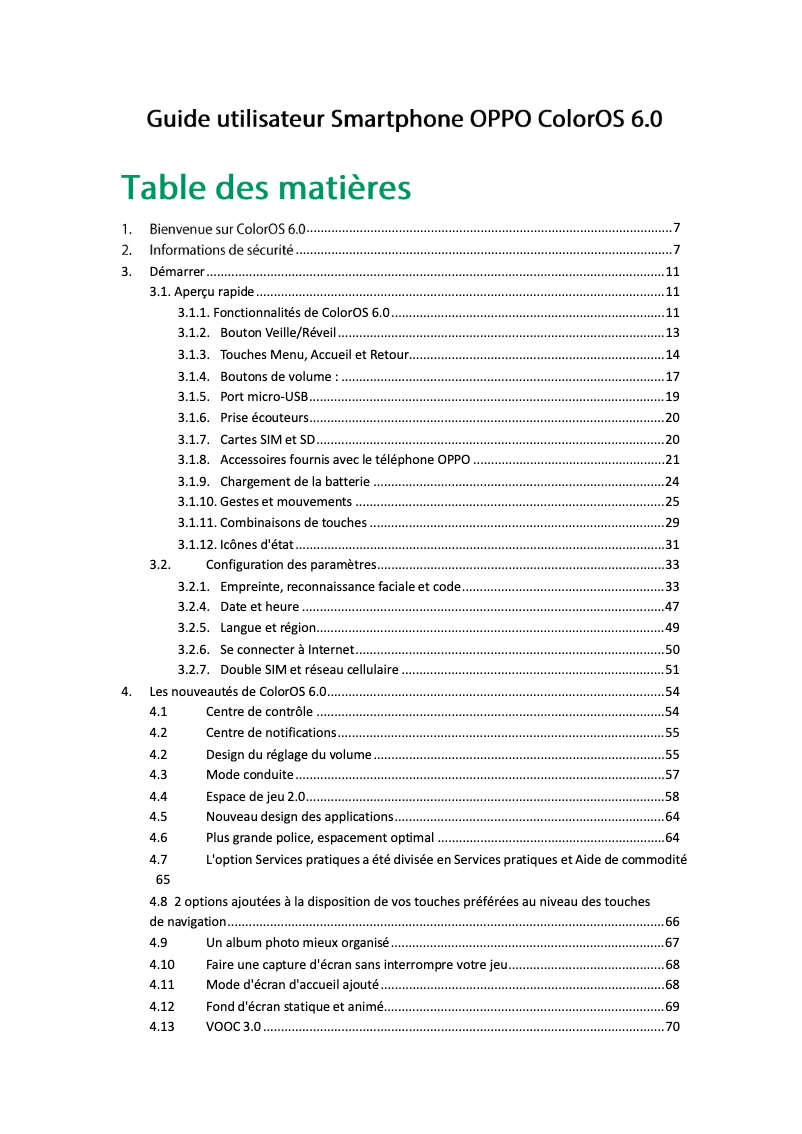 Page n°1 - Manuel utilisateur Oppo A5 (2020)