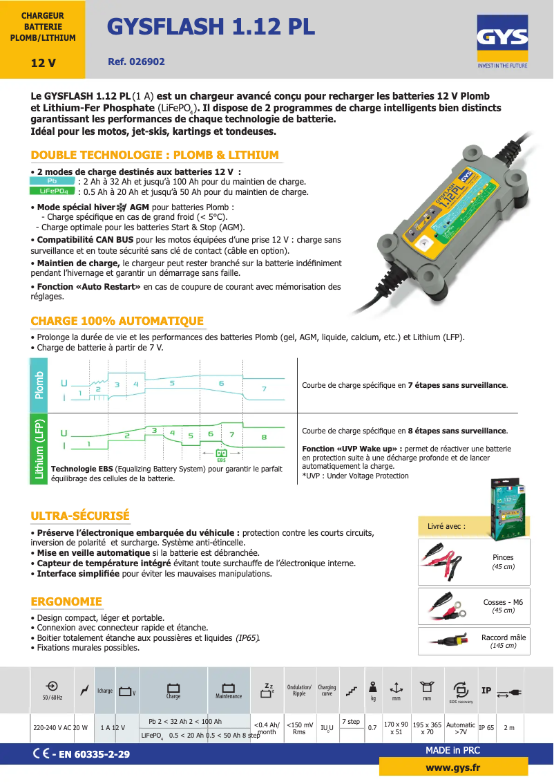 Image de la première page du manuel de l'appareil Gysflash 1.12 PL