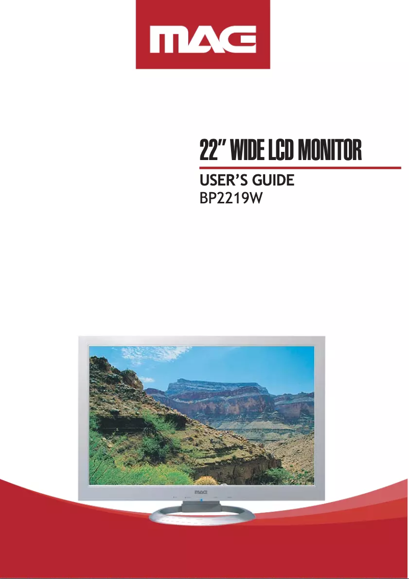 Page 1 de la notice Manuel utilisateur MAG LT2219W