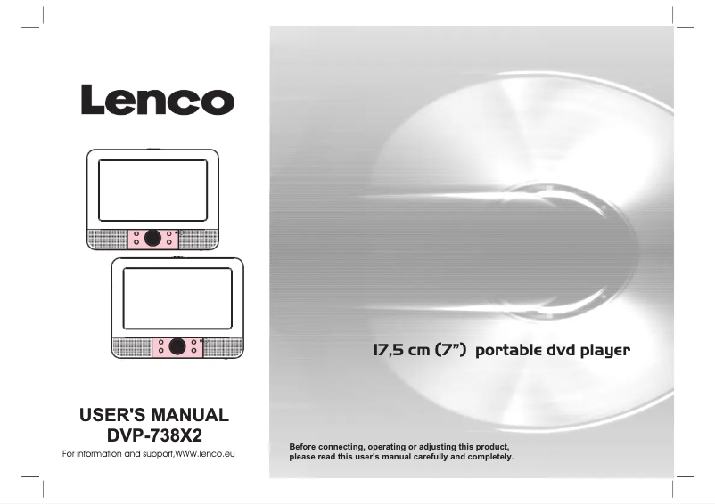 Image de la première page du manuel de l'appareil DVP-738 X2