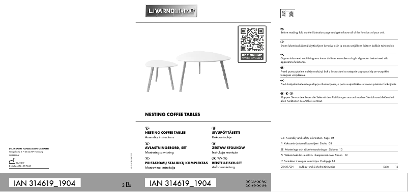 Page 1 de la notice Manuel utilisateur Livarno Lux IAN 314619