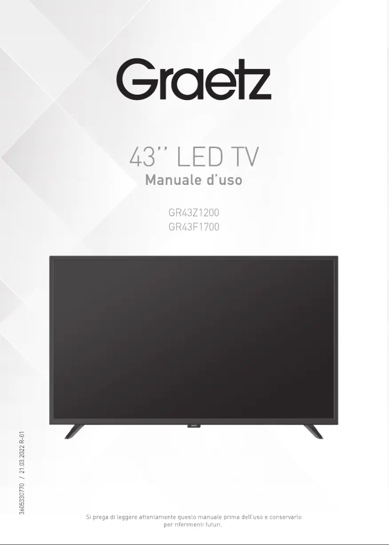 Page 1 de la notice Manuel utilisateur Graetz GR43Z1200