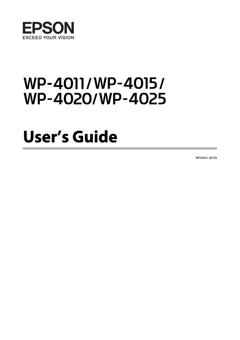 Page 1 de la notice Manuel utilisateur Epson WorkForce Pro WP-4020