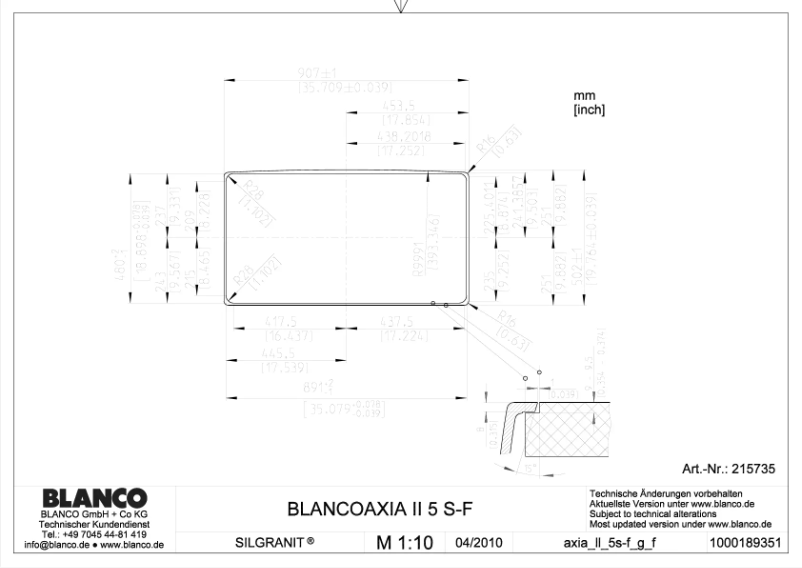 Página 1 del manual Manual de usuario BLANCO AXIA II 5 S-F