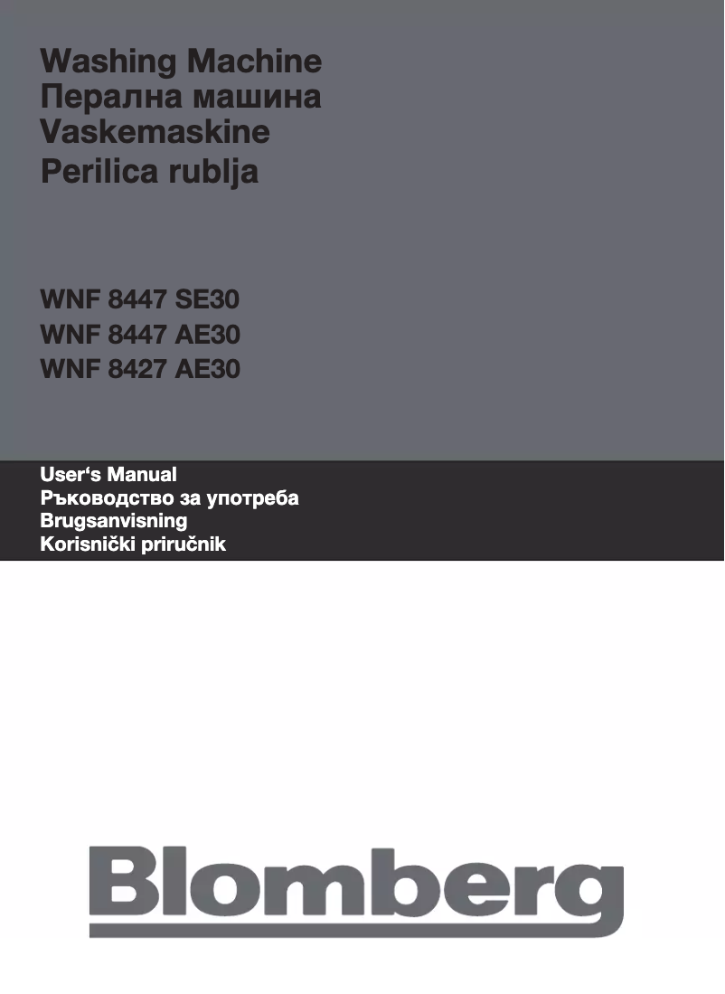 Page n°1 - Manuel utilisateur Blomberg WNF 8447 AE30