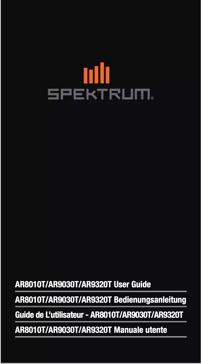 Page 1 de la notice Manuel utilisateur Spektrum AR8010T