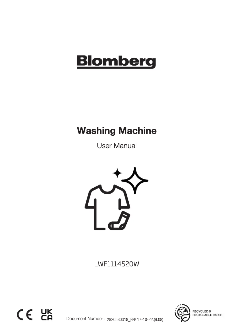 Page n°1 - Manuel utilisateur Blomberg LWF1114520W