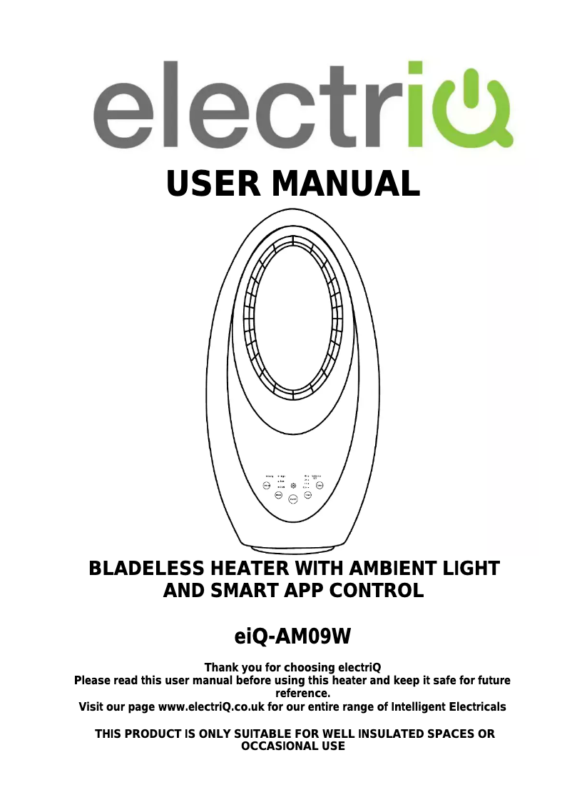 Image de la première page du manuel de l'appareil eiQ-AM09W