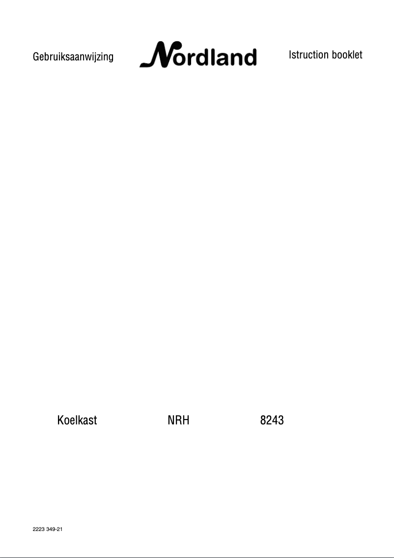 Page 1 de la notice Manuel utilisateur Nordland NRH 8243