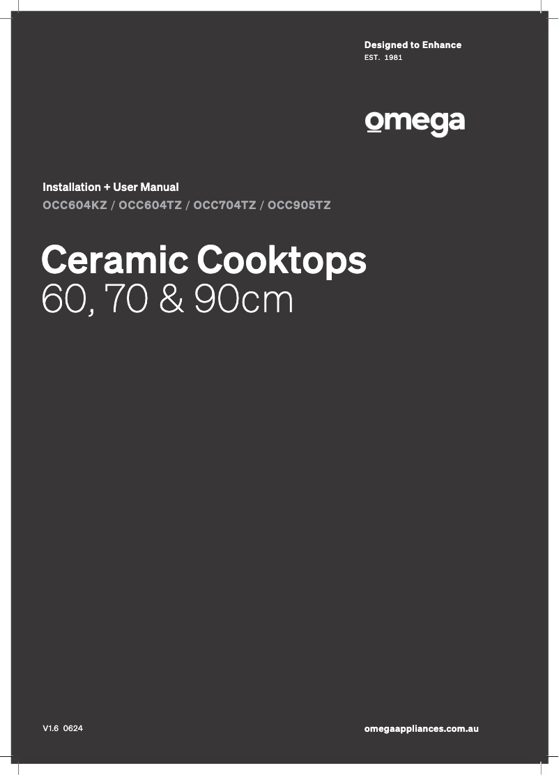 Page n°1 - Manuel utilisateur Omega OCC905TZ