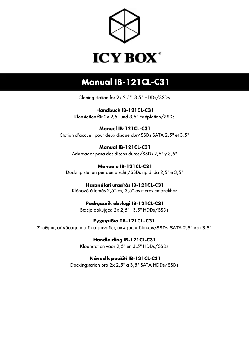 First page image of the manual for IB-121CL-C31